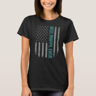 Mens Best Pappy je US-amerikanische Flagge für Vat T-Shirt