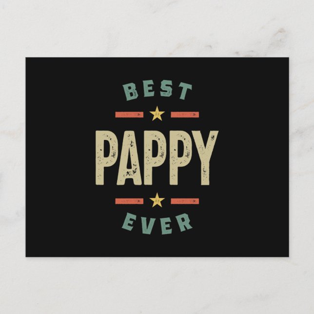 Mens Best Pappy je Vater Opa-Geschenk Postkarte (Vorderseite)