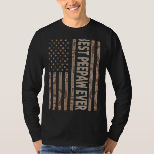 Mens Best Peepaw jemals US American Flag Großpa Fa T-Shirt