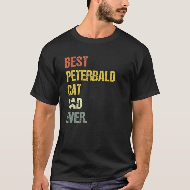Mens Best Peterbald Cat Vater Cat T-Shirt (Vorderseite)