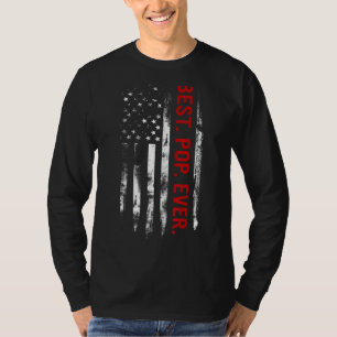 Mens Best Pop je Vintag US-Flagge Fasten T-Shirt