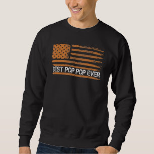 Mens Best Pop Pop je Großvater American Flag F Sweatshirt