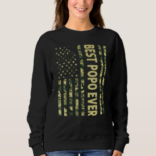 Mens Best Popo je US-amerikanische Flagge Großvate Sweatshirt