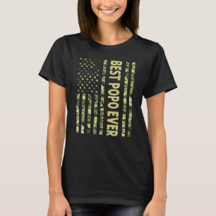 Mens Best Popo je US-amerikanische Flagge Großvate T-Shirt