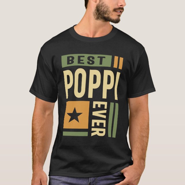 Mens Best Poppi Ever | Vatertag T-Shirt (Vorderseite)