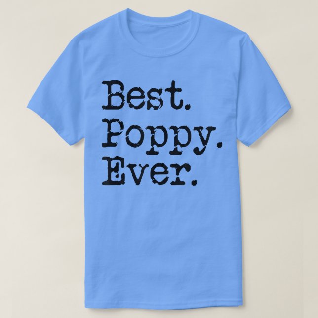 Mens Best Poppy je Großvater Opa Geschenk von T-Shirt (Design vorne)