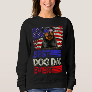 Mens Best Rottweiler Vater Ever American Flag Patr Sweatshirt