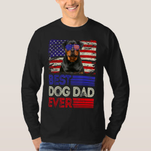 Mens Best Rottweiler Vater Ever American Flag Patr T-Shirt