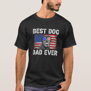 Mens Best Rottweiler Vater je amerikanische Flagge T-Shirt