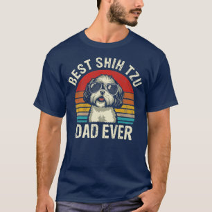 Mens Best Shih Tzu Vater je Vatertag Vintag T-Shirt