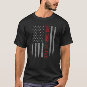 Mens Best Single Vater je amerikanische Flagge für T-Shirt