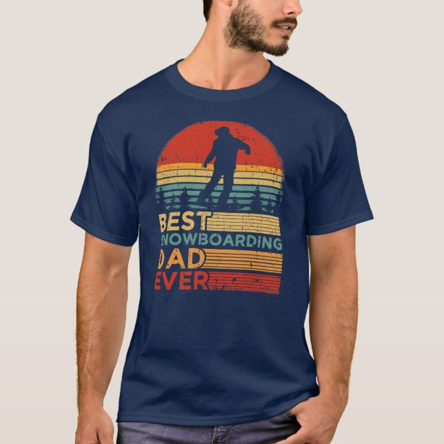 Mens Best Snowboarden Vater jemals Vintag T-Shirt (Vorderseite)