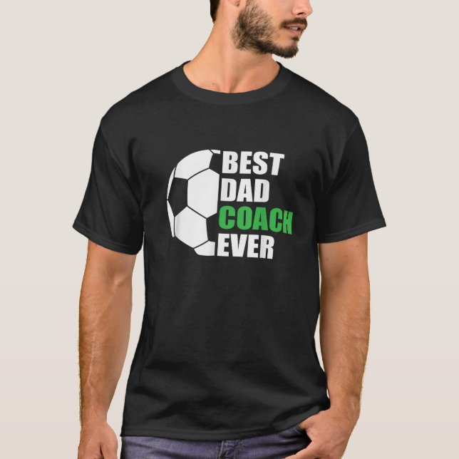 Mens Best Soccer Vater Coach je Vater Fußball Coac T-Shirt (Vorderseite)