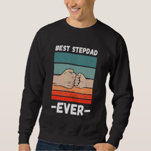 Mens Best Stepdad je Vater Fist Retro Vintager Sch Sweatshirt