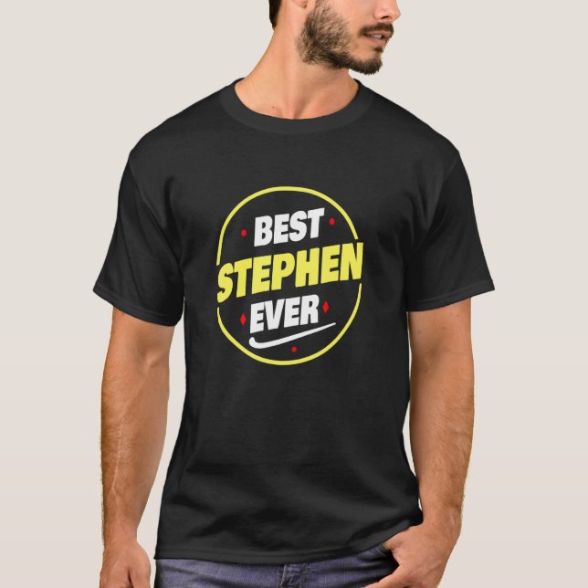 Mens Best Stephen je Stephen Name Sprichwort T-Shirt (Vorderseite)