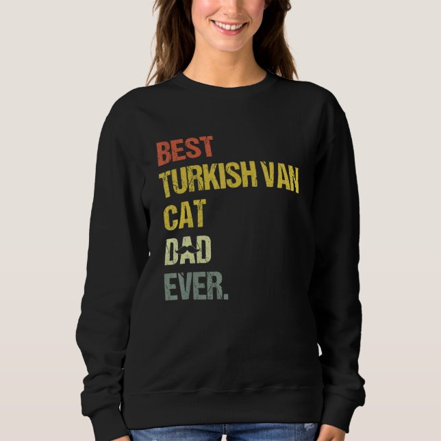 Mens Best Turkish Van Cat Dad Sweatshirt (Vorderseite)