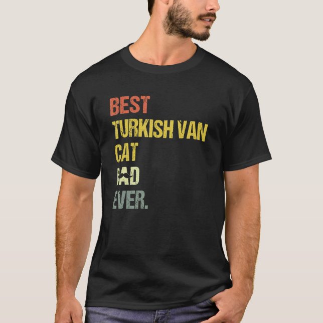 Mens Best Turkish Van Cat Dad T-Shirt (Vorderseite)