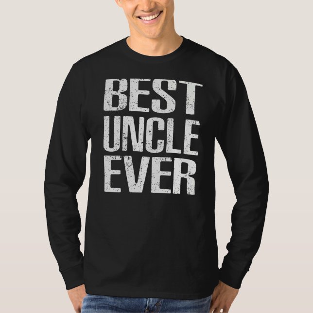 Mens Best Uncle T-Shirt von Nichte Nephew (Vorderseite)