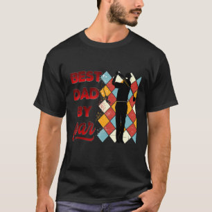 Mens Best Vater by Par Vaters Day Golfer Daddy Vin T-Shirt