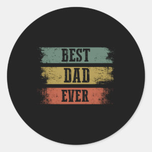 Mens Best Vater je Geschenk für lustige Vater &#; Runder Aufkleber