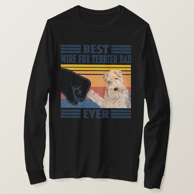 Mens Best Wire Fox Terrier Vater Ever Funny Dog T-Shirt (Design vorne)