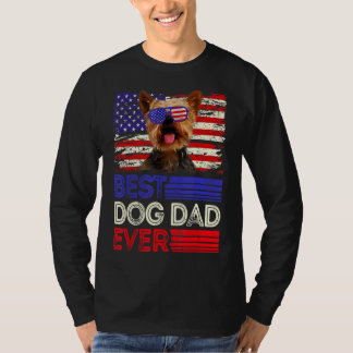 Mens Best Yorkshire Terrier Vater Ever American Fl T-Shirt