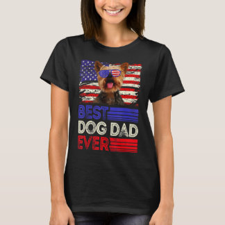Mens Best Yorkshire Terrier Vater Ever American Fl T-Shirt