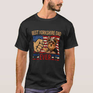 Mens Best Yorkshire Vater je American Flag Dow Ow T-Shirt