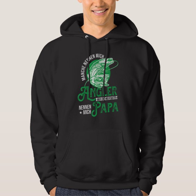 Mens Bester Angler Vater Redewendungen Father Fish Hoodie (Vorderseite)