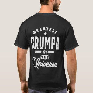 Mens Bester Grumpa im Universum Großvater-Geschenk T-Shirt