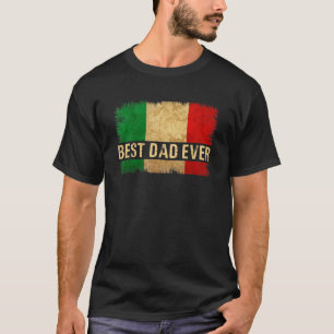 Mens Bester Italienischer Vater je Italienische Fl T-Shirt
