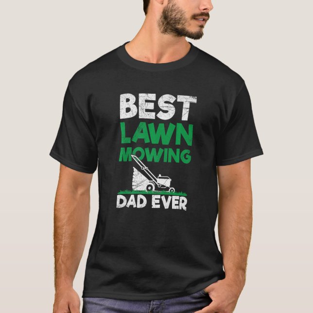 Mens bester Rasenmäher-Vater je Angebot für Ihren  T-Shirt (Vorderseite)