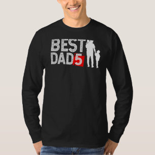 Mens bester Vater 5 oder bester Vater von fünf Kin T-Shirt