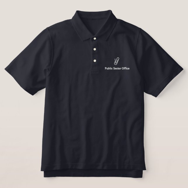 Mens bestickt Polo (Design Vorderseite)