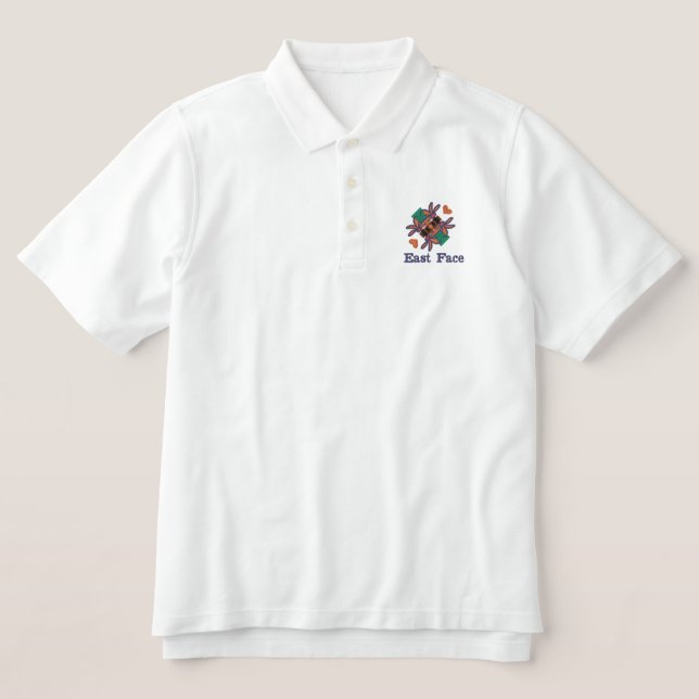 Mens' bestickter Basic Polo T - Shirt (Design Vorderseite)