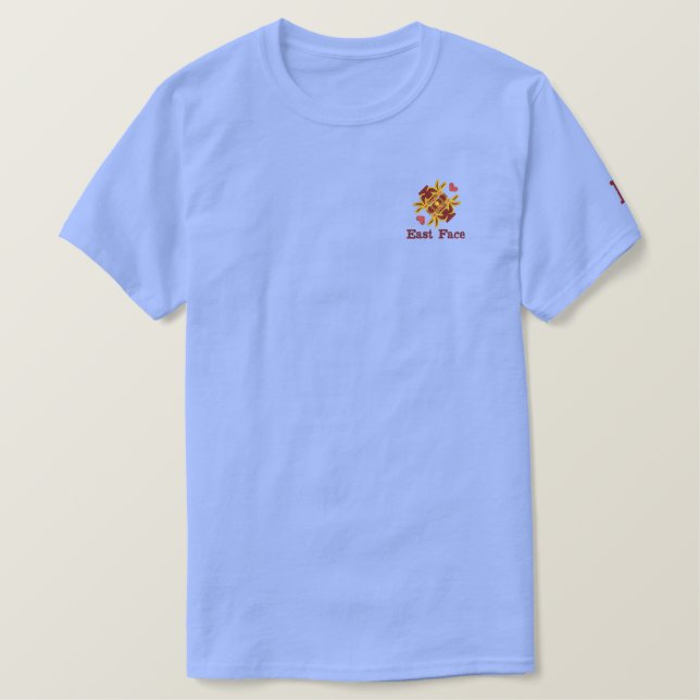 Mens' bestickter Basic-T - Shirt (Design vorne)