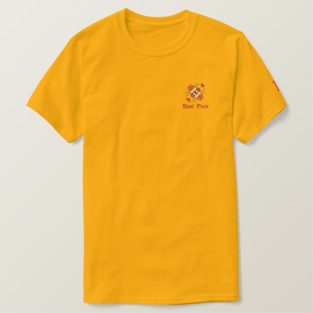 Mens' bestickter Basic-T - Shirt (Design vorne)