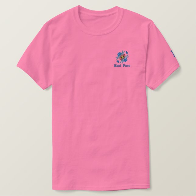 Mens' bestickter Basic-T - Shirt (Design vorne)