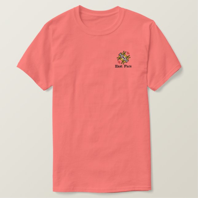 Mens' bestickter Basic-T - Shirt (Design vorne)