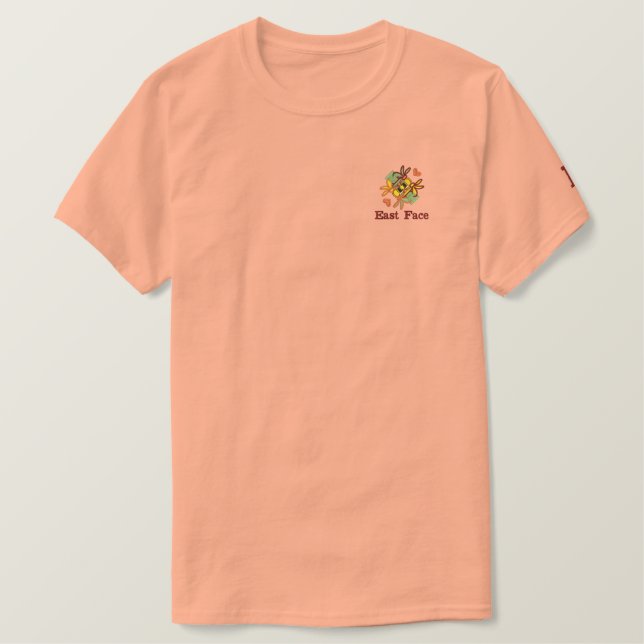 Mens' bestickter Basic-T - Shirt (Design vorne)