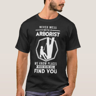 Mens betrügen nie einen Arboristen-Holzschneidebau T-Shirt
