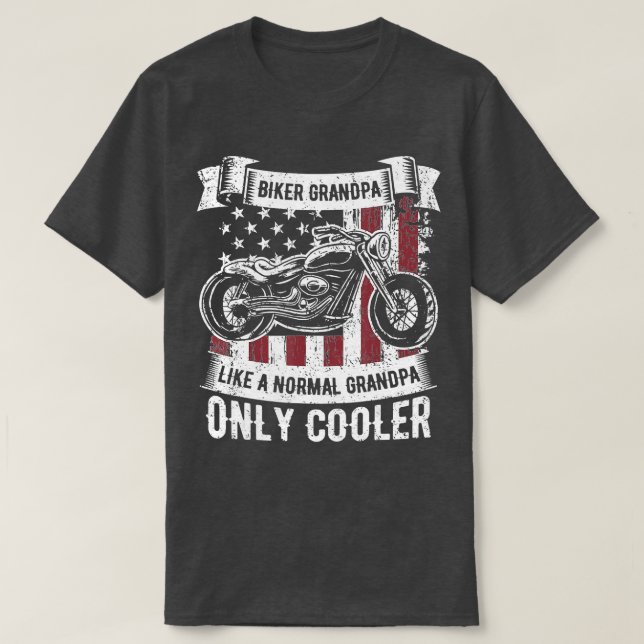 Mens Biker Opa Ride Motorrad Motorrad Lounge T-Shirt (Design vorne)