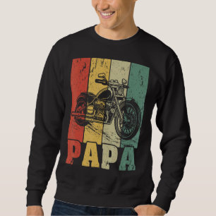 Mens Biker Vater Motorrad Vintag Sweatshirt