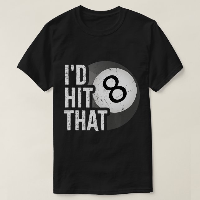 Mens Billiards Funny Id trifft, dass Pool Balls Pl T-Shirt (Design vorne)