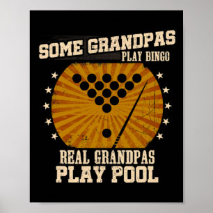 Mens Billiards Großartiges Shirt - wahre Grandpas Poster