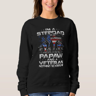 Mens bin ich Stepdad A Papaw und Veteran Nichts Sweatshirt