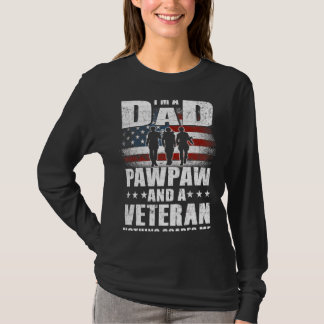 Mens bin ich Vater Pawpaw und ein Veteran Vater Pa T-Shirt