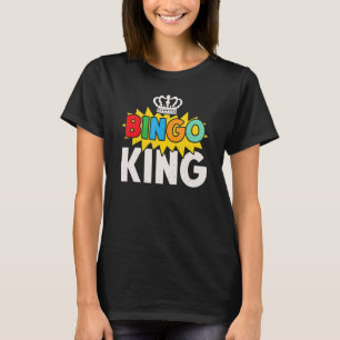 Mens Bingo King Bingo Player Bingo Card Game T-Shirt