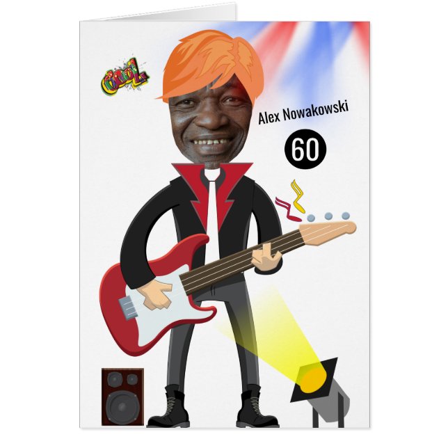Mens Birthday Gitarre Funk Rockstar Funny Joke (Vorne)