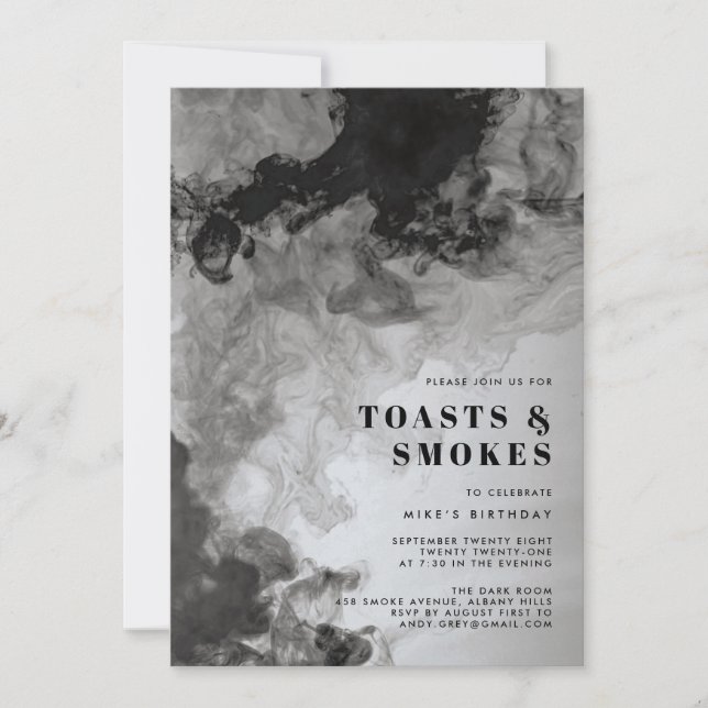 Mens Birthday Party Einladung (Vorderseite)